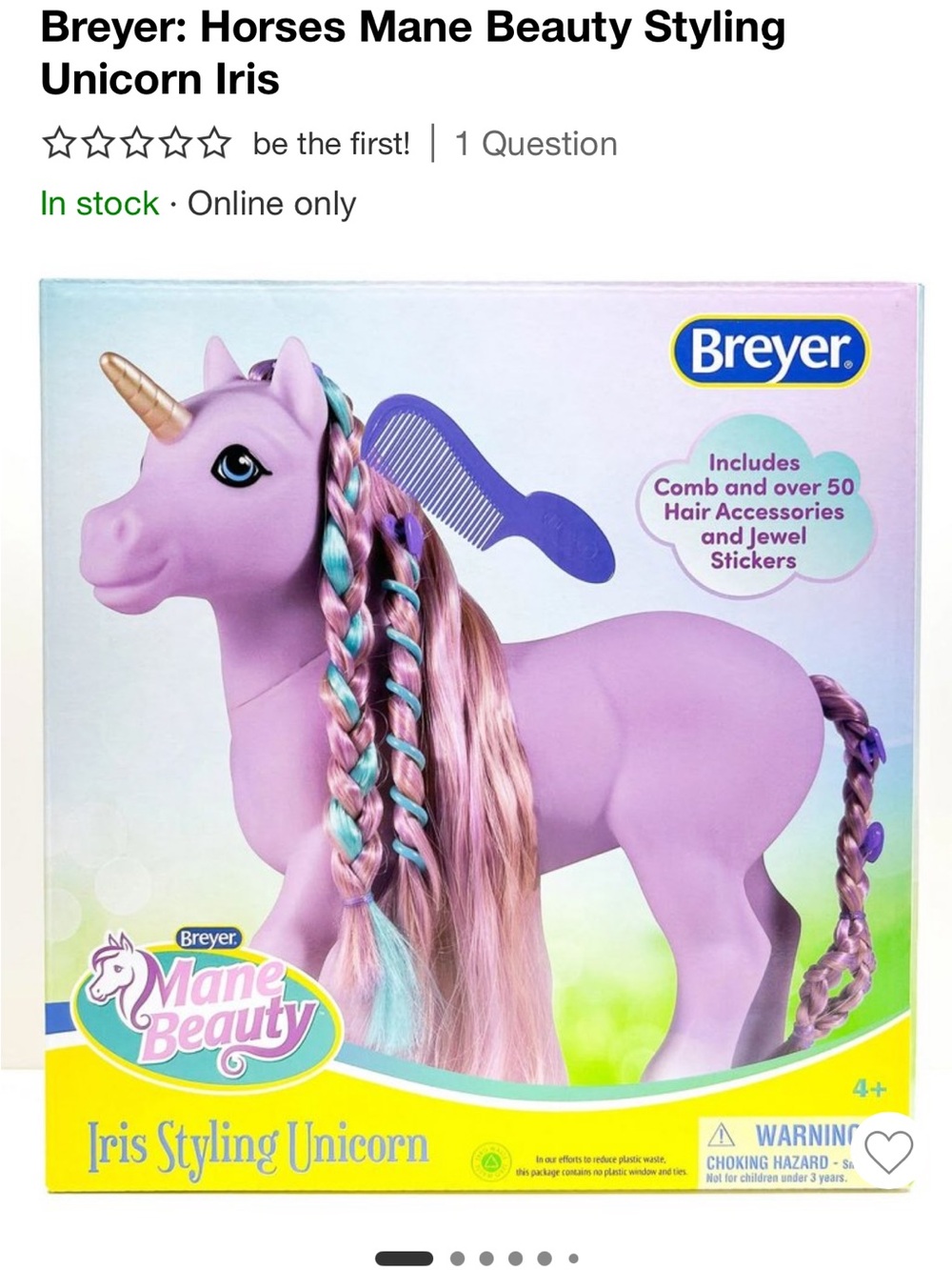 Breyer: Horses Mane Beauty Styling
Unicorn Iris